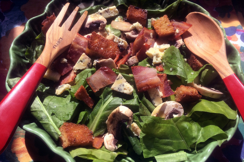 Something for Everyone Spinach and Bacon Salad. 