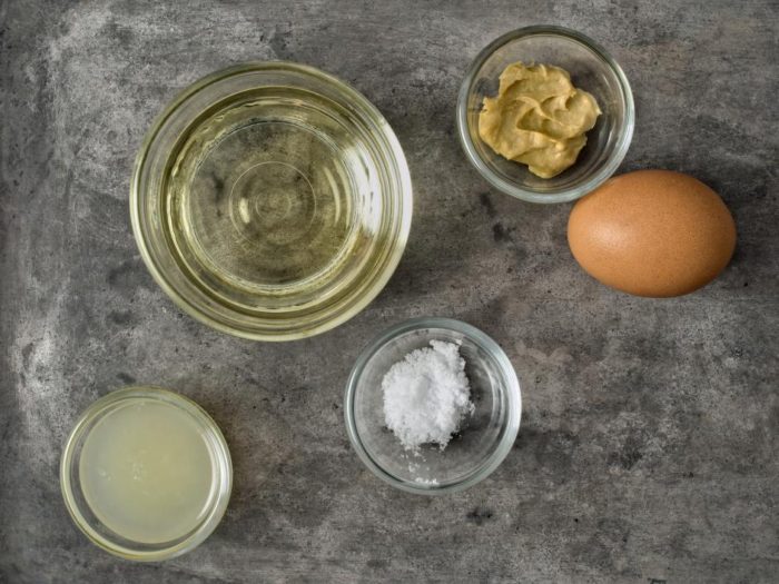 homemade mayonnaise ingredients