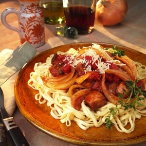 Pasta Italiano with Onion and Pork