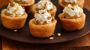 Toffee and Almond Fudge Cookie Cups 